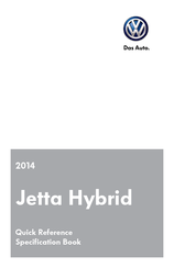 Volkswagen 2014 Jetta Hybrid Quick Reference