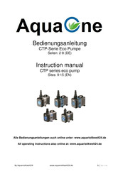 AquaOne CTP-8000 Instruction Manual