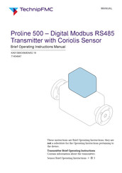 TechnipFMC Proline Promass 500 Operating Instructions Manual
