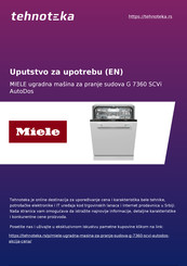 Miele G 7360 Operating Instructions Manual