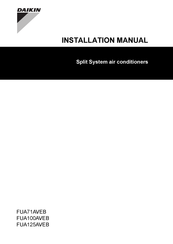 Daikin FUA71AVEB Installation Manual