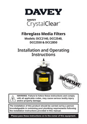 Davey CrystalClear DCC2550 Installation And Operating Instructions Manual