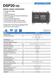 Lem Elettronica DSP20-5G Instruction Manual