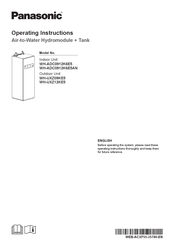 Panasonic AQUAREA WH-ADC0912K6E5AN Operating Instructions Manual