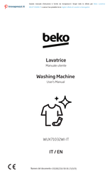 Beko WUX71032WI-IT User Manual