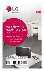 LG MusicFlow H7 Simple Manual