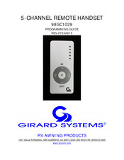 Girard Products 98GC1029 Programming Manual