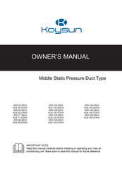 Kaysun KPD-71 DN10 Owner's Manual