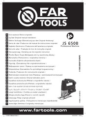 Far Tools JS 650B Original Manual Translation