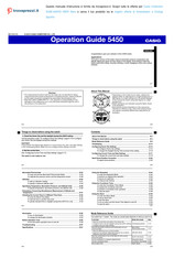 Casio 5450 Operation Manual