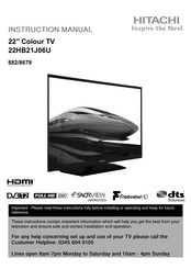 Hitachi 22HB21J06U Instruction Manual