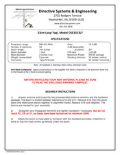 Directive Systems & Engineering DSE3333LY Quick Start Manual
