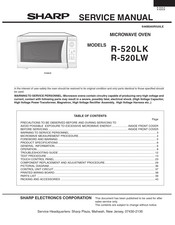 Sharp R-520LW Service Manual