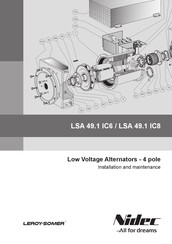 Nidec LEROY-SOMER LSA 49.1 IC8 Installation And Maintenance Manual