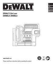 DeWalt DW085LG Instructions Manual