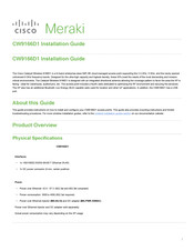 Cisco MERAKI CW9166D1 Installation Manual