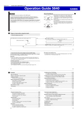 Casio 5640 Operation Manual