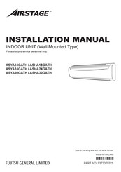 Fujitsu AIRSTAGE ASHA24GATH Installation Manual