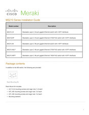 Cisco Meraki MS210-48LP Installation Manual