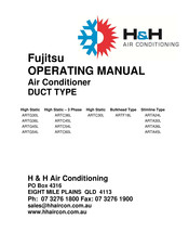 Fujitsu ARTF18L Operating Manual