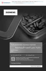 Siemens TQ707GB3 Information For Use