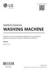 LG WM1455HWA Owner's Manual