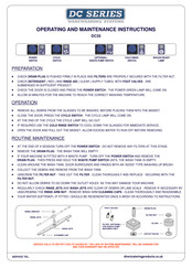 LG DC35 Series Operating And Maintenance Instructions