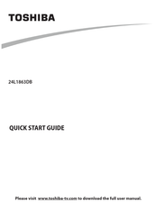 Toshiba 24L1863DB Quick Start Manual