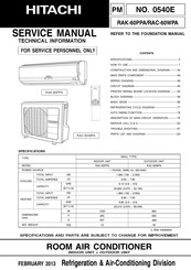 Hitachi RAK-60PPA Service Manual