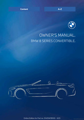 BMW 8 CONVERTIBLE 2023 Series Owner's Manual