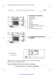 Whirlpool UC 148 A Product Description Sheet