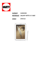 Samsung GALAXY NOTE 8.0 16GO User Manual