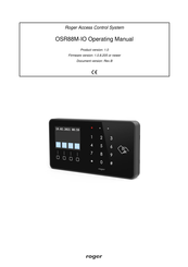 Roger OSR88M-IO Operating Manual