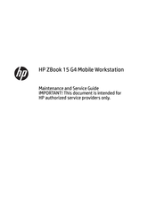 HP ZBook 15 G4 Maintenance And Service Manual