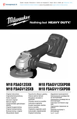 Milwaukee M18 FSAGV125XPDB Original Instructions Manual