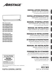 Fujitsu AirStage ASYA012GCGH Installation Manual