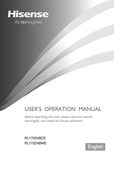 Hisense RL170D4BWE User's Operation Manual