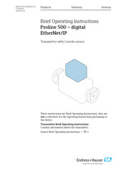 Endress+Hauser Proline 500 digital EtherNet/IP Brief Operating Instructions