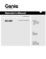 Terex SX18014-101 Operator's Manual