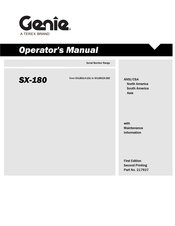 Terex SX18015-292 Operator's Manual