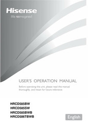 Hisense HRCD585BWB User's Operation Manual