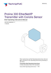 TechnipFMC Proline Promass 300 EtherNet/IP Operating Instructions Manual