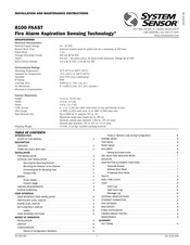 System Sensor 8100 FAAST Installation And Maintenance Instructions Manual