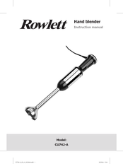 Rowlett CU742-A Instruction Manual