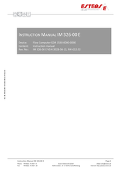 ESTERS ELEKTRONIK GDR 1530-0000-0000 Instruction Manual