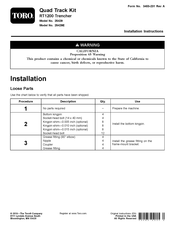 Toro 25429E Installation Instructions Manual
