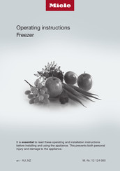 Miele FNS 4382 E Operating Instructions Manual