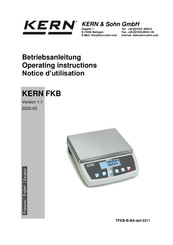 KERN FKB 8k0.05 Operating Instructions Manual