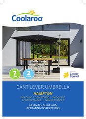 Coolaroo HAMPTON 2x3M RECTANGLE Assembly Manual And Operating Instructions