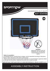 Sportnow A61-034V00 Assembly Instructions Manual